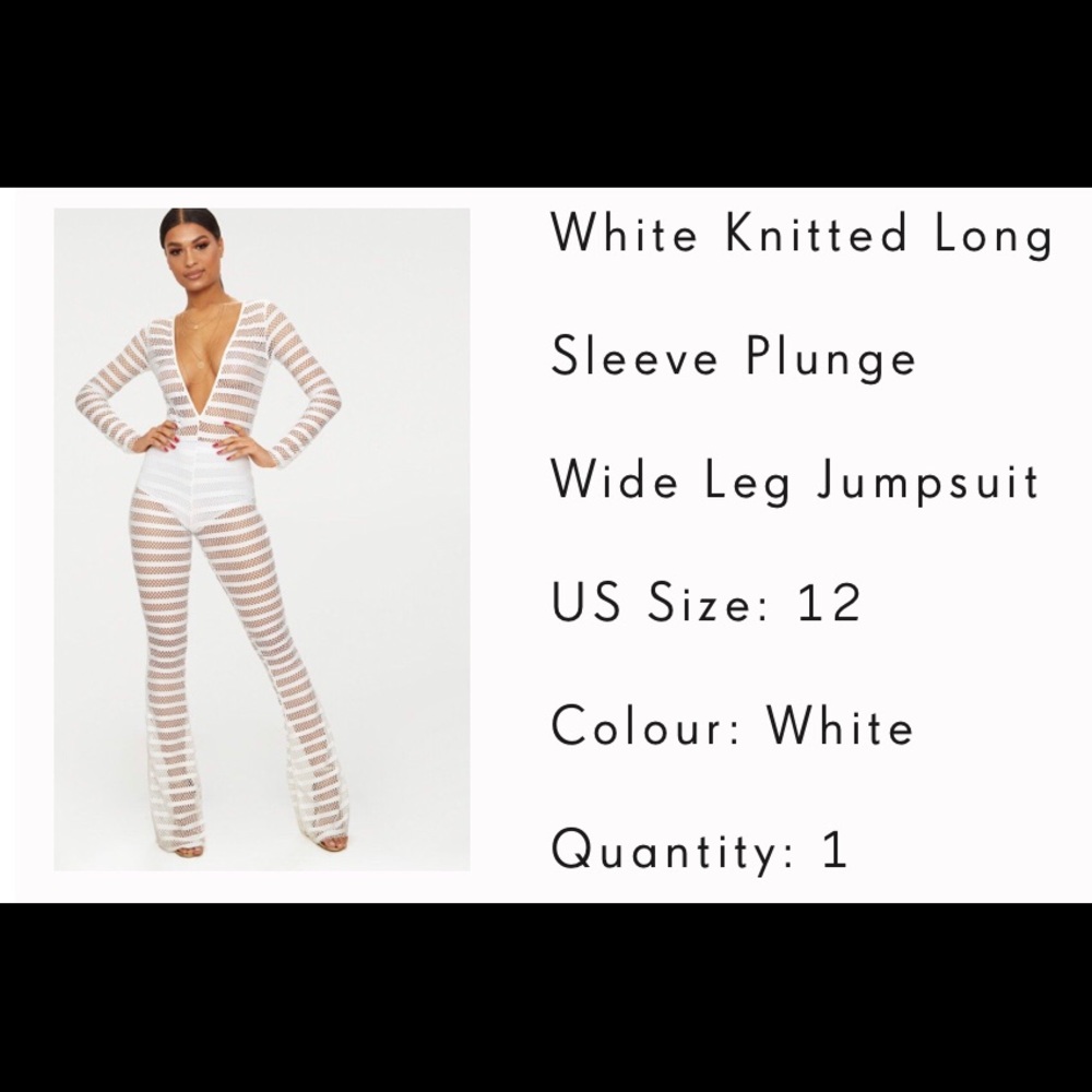White netted jumpsuit/ coverup